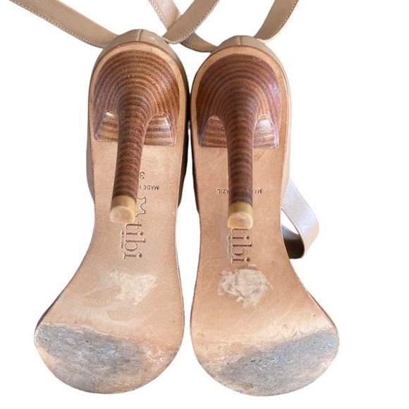 TIBI Pierce Wrap Leather Sandals In Beige Tan Revolve - Picture 8 of 12